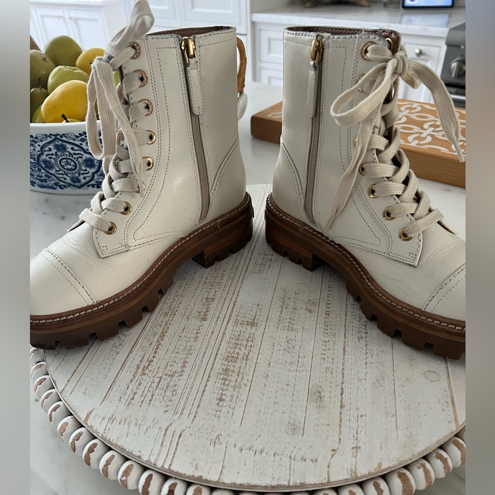 Kate Spade Merritt Lug Cream booties Size 36 - Picture 6 of 12